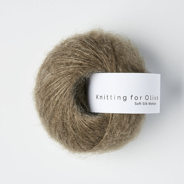 SOFT SILK MOHAIR DE KNITTING FOR OLIVE