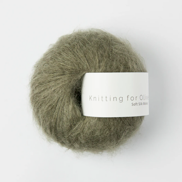 SOFT SILK MOHAIR DE KNITTING FOR OLIVE